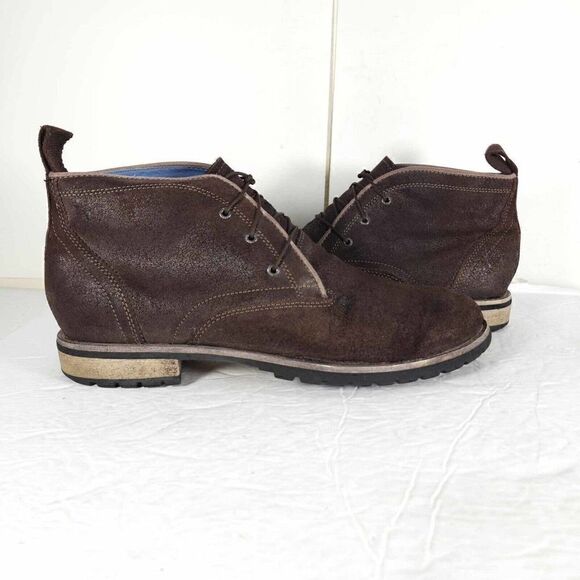 Marc Nason Men’s US 10,5 Brown Suede Leather Lace Up Ankle Chukka Boots Shoes - Picture 8 of 15